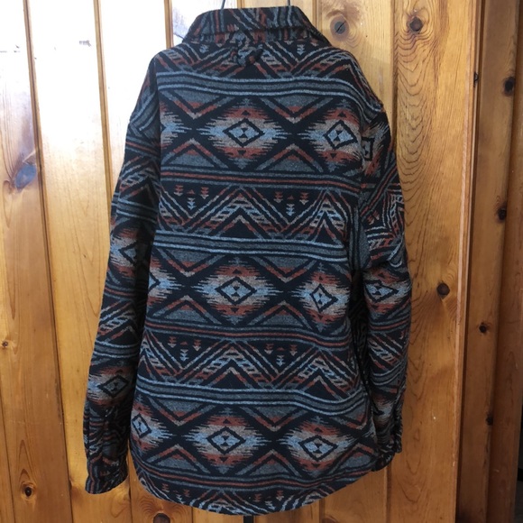 Jachs New York Jacket Shacket Wool Blend Sherpa Lined Aztec Southwestern medium - Picture 5 of 14